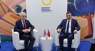 Cumhurbaşkanı Yardımcısı Yılmaz, Norveç Başbakanı Store ile bir araya geldi