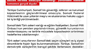 DMM: Türk askeri unsurlarının Somali'deki iç siyasi dinamiklerle hiçbir ilgisi bulunmamaktadır