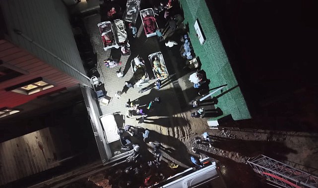 Düzce'de huzurevinde yangın Dron görüntüleriyle