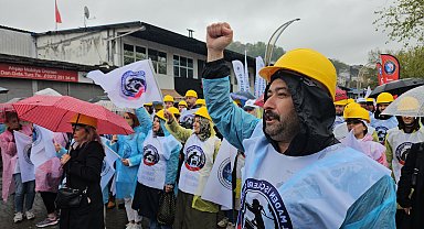 Emeğin başkenti Zonguldak'ta madencilerden 1 Mayıs kutlaması