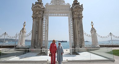 Emine Erdoğan, Belçika Kraliçesi Mathilde ile bir araya geldi