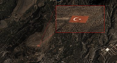 GÖKTÜRK-1 uydusu, Torosların zirvesine işlenen Türk bayrağını görüntüledi