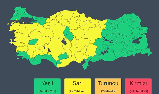 İçişleri Bakanlığı'ndan 'sağanak' uyarısı
