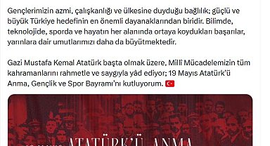 İletişim Başkanı Duran'dan 19 Mayıs mesajı