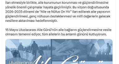 İletişim Başkanı Duran'dan 'Aile Günü' mesajı