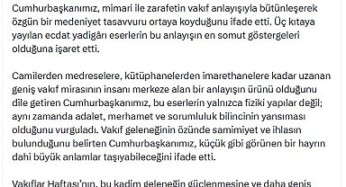 İletişim Başkanı Duran'dan 'Vakıflar Haftası' paylaşımı