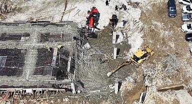 İnşaat çalışması sırasında kalıp kaydı, çökme yaşandı; 1 işçi yaralı