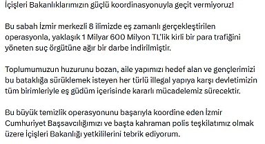 İzmir merkezli 8 ilde suç örgütü operasyonu
