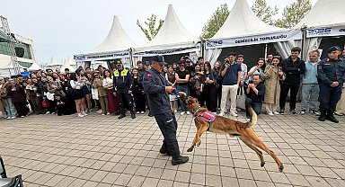 Jandarmanın arama-kurtarma köpeği Çınar'ın son gösterisi, ilgiyle izlendi