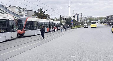 Kabataş-Bağcılar tramvay hattında arıza nedeniyle seferler aksadı -1
