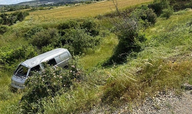 Kamyonet, şarampole yuvarlandı: 2 yaralı