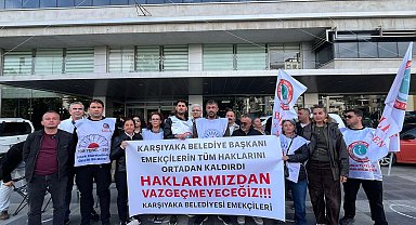Karşıyaka Belediyesi'nde memur eylemleri akşam nöbeti ile devam ediyor