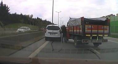 Kartal'da trafikte tartıştığı sürücünün aracına saldıran kamyon şoförüne 180 bin lira ceza