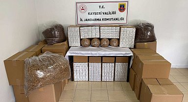 Kayseri'de 200 kilogram kaçak tütün ele geçirildi