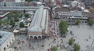 Kurban Bayramı öncesi Eminönü havadan görüntülendi