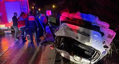 Kütahya'da otomobil takla attı: 4 yaralı