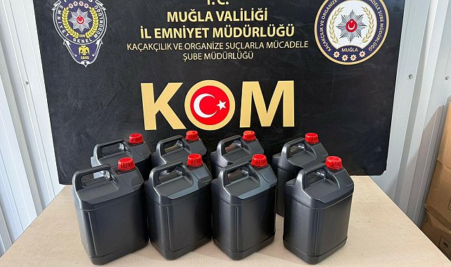Muğla'da 475 litre etil alkol ele geçirildi