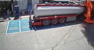 Muğla'da mazot yüklü tankerin alev aldığı anların görüntüsü ortaya çıktı