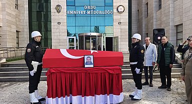Ordu'da trafik kazasında hayatını kaybeden polis, toprağa verildi