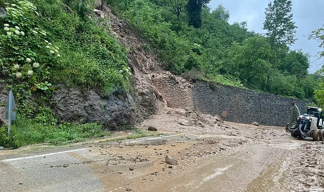 Ordu'da yağışlar heyelanlara neden oldu