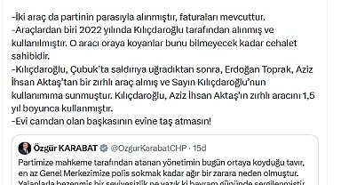 Özel'den CHP Genel Merkezindeki araç görüntülerine açıklama