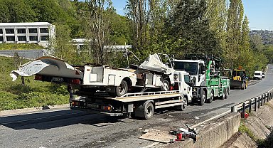 Sarıyer'de bariyerlere çarpan karavan sürücüsü hayatını kaybetti