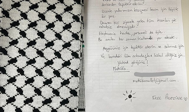 Sumud Filosu aktivisti Mallet'ten Türk sağlık çalışanlarına teşekkür mektubu