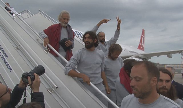 Sumud Filosu aktivistleri İstanbul'a geldi -2 Ek görüntü ve bilgiyle