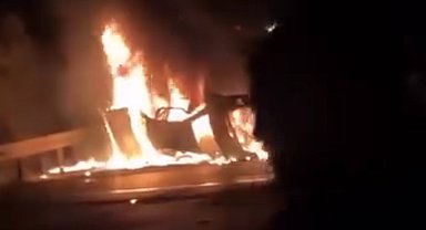 Takla atan otomobil, alev aldı: 2 ölü, 3 ağır yaralı