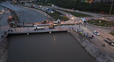 Tokat'ta Çedaş Kavşağı Köprüsü'nün yıkımına başlandı
