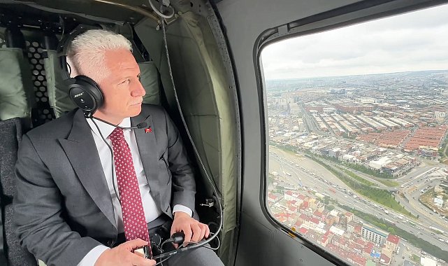 Vali Gül, bayram tatilinin ilk gününde İstanbul trafiğini havadan denetledi