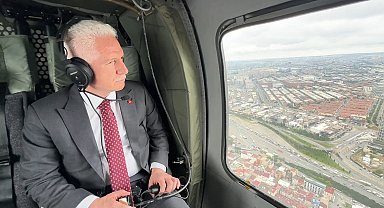 Vali Gül, bayram tatilinin ilk gününde İstanbul trafiğini havadan denetledi