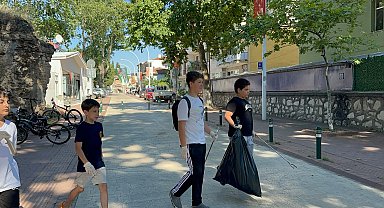 12 yaşındaki 12 arkadaş, bisikletleriyle sokak sokak dolaşıp, 3 ayda 40 poşet çöp topladı