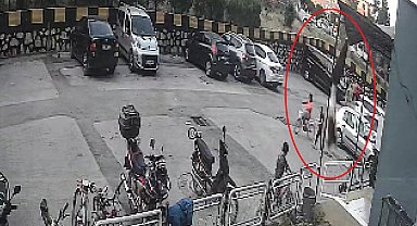 12'inci kattan düşen Ecrin, yaralı kurtuldu; o anlar kamerada