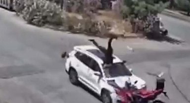 15 yaşındaki sürücünün çarptığı motosikletin sürücüsü ağır yaralandı; kaza anı kamerada