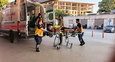 4 metre yükseklikten düşen inşaat işçisi yaralandı