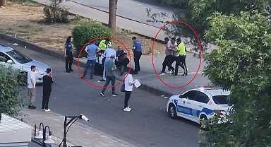 Adliye binasını görüntüleyen kişiler kendilerini uyaran polise saldırdı: 4 gözaltı