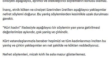 AK Parti'li Çelik: Kadınlara dönük her türlü aşağılayıcı söylemi kınıyoruz