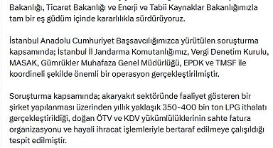Akaryakıt sektörüne yönelik sahte fatura operasyonu; 10 şirkete kayyım atandı