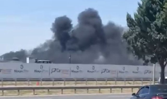 Ankara'da alçı fabrikasında yangın