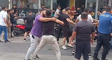 Aydın'da esnaflar ile vatandaşlar arasındaki kavga kamerada: 1'i polis 5 yaralı