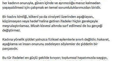 Bakan Göktaş: Kadını küçümseyen ifadeler hiçbir gerekçeyle meşrulaştırılamaz