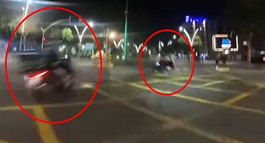Batman'da iki motosikletin çarpıştığı kaza kamerada
