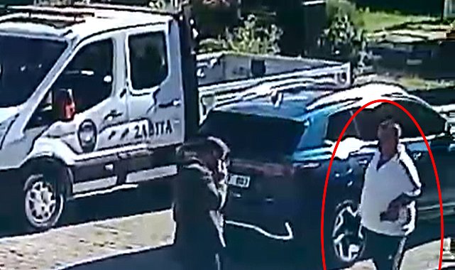 Belediye başkanına ait aracın yanında kesici aletle beklerken fark edilen şüpheli yakalandı