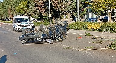 Beypazarı'nda takla atan otomobilin sürücüsü öldü