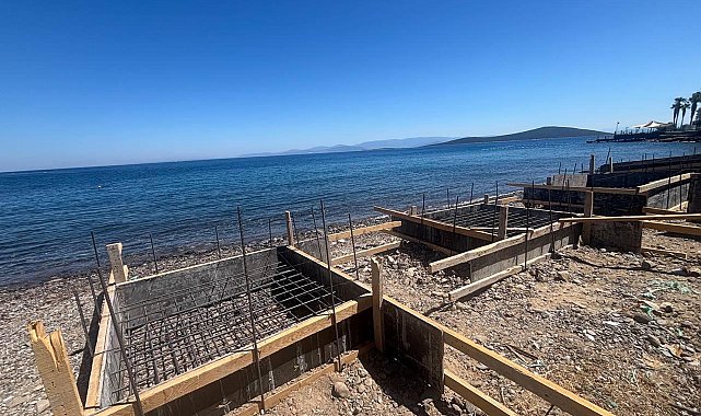 Bodrum'da sahilde beton dökümüne 150 bin lira ceza