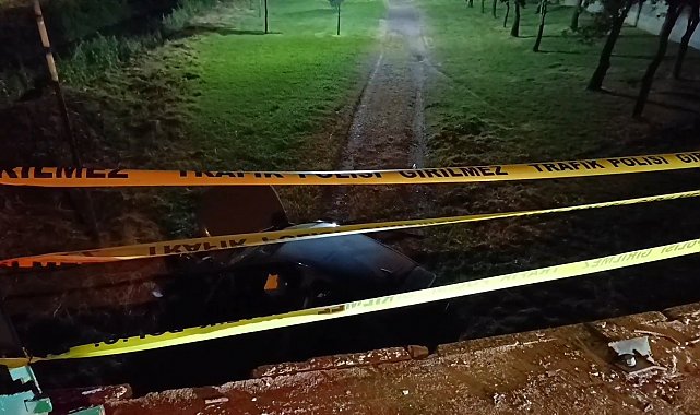 Bursa'da otomobil dere yatağına uçtu: 1 yaralı