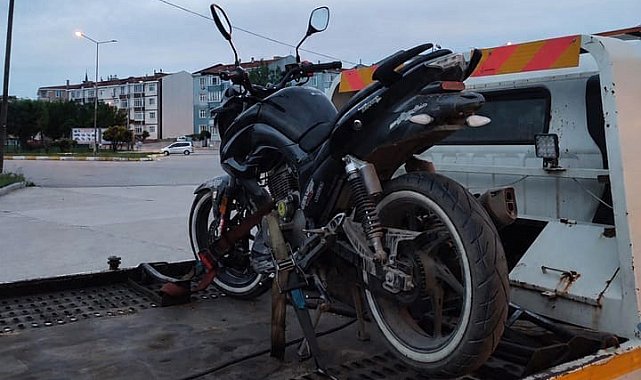 Edirne'de abart egzozlu motosiklet sürücüsüne 27 bin lira ceza