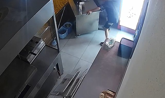Edirne'de iş yerinden hırsızlık kamerada