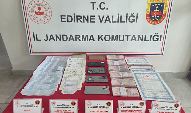Edirne'deki tefecilik operasyonunda 6 tutuklama
